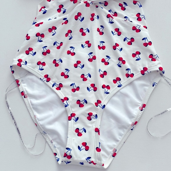 Kate Spade New York Knotted Halter One Piece Swimsuit Cherry Toss - Picture 5 of 7